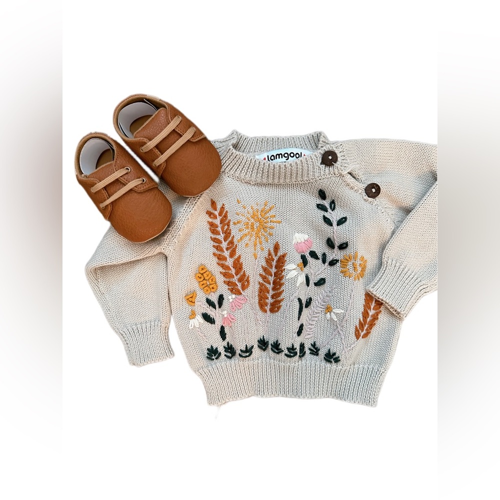 Baby Girls Embroidered Sweater Bundle 3-6mo